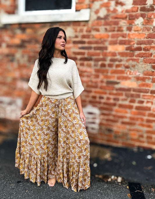 Terracotta Wide Leg Pants