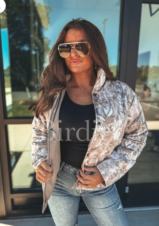 Tree Camo Puffer Coat