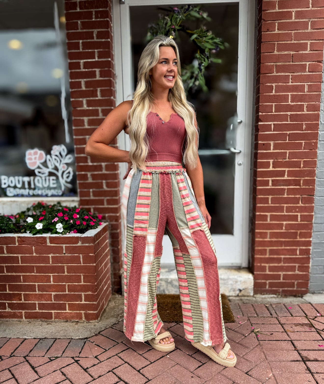 Pink Mom Fit Pants