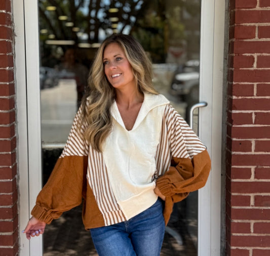 Cream/Camel Top
