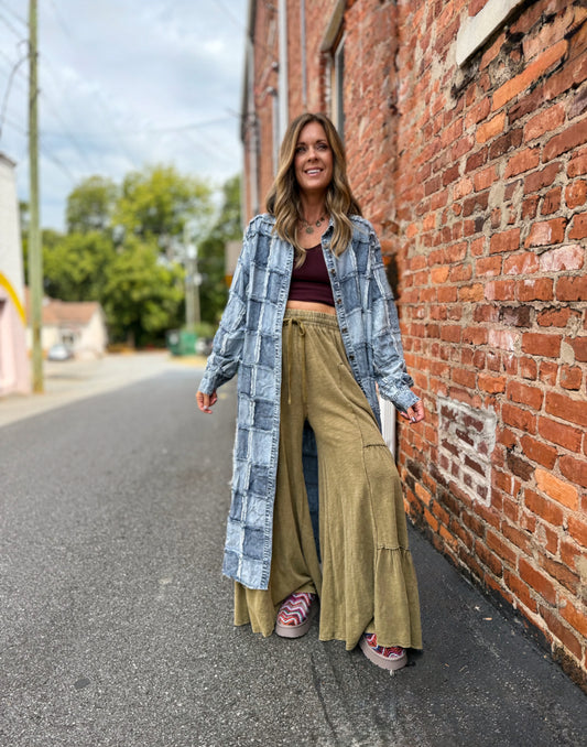 Denim Patch Tencel Dress