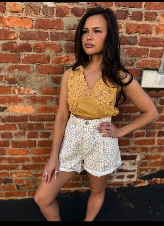 Ivory Apricot Shorts