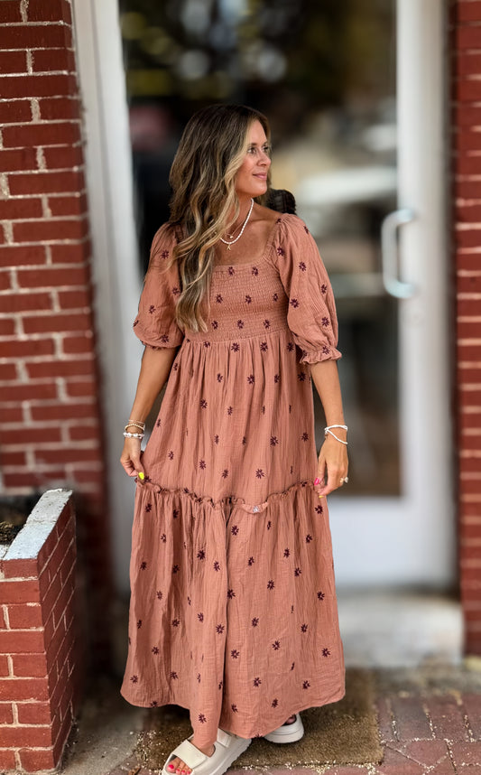Mocha Mousse Maxi Dress