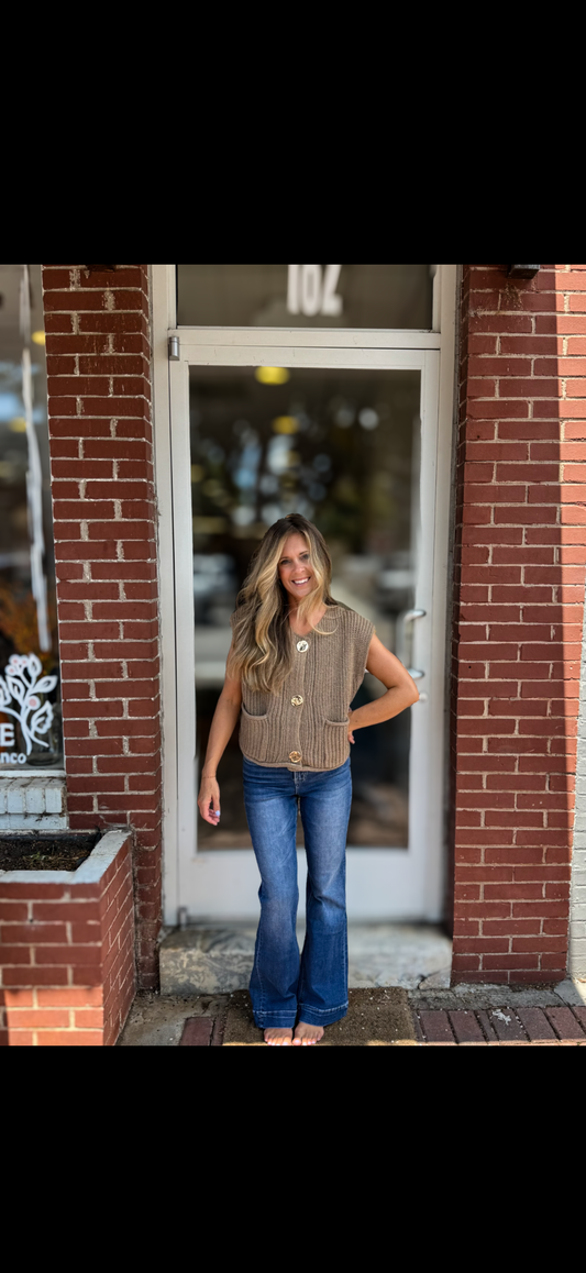 Coffee Sweater Vest