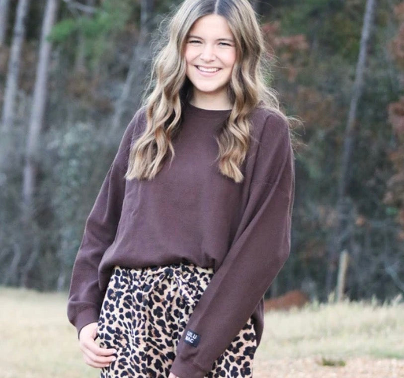 Dark Brown Lulu Waffle Top